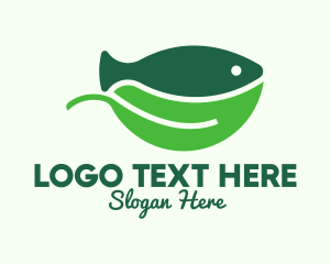 Organic - Seafood Fish Salad Bowl logo design