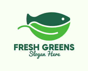 Salad - Seafood Fish Salad Bowl logo design