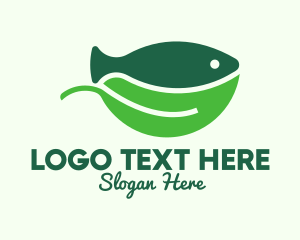 Veggie - Seafood Fish Salad Bowl logo design