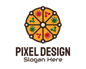 Graphic - Tech Pizza Pie logo design