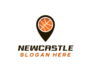 Locator - Basketball Location Pin logo design