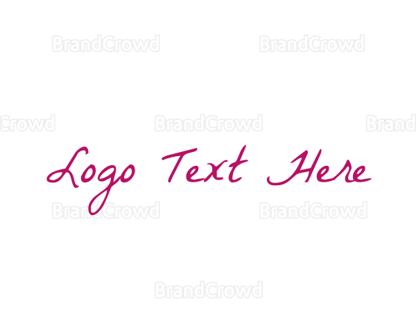 Feminine Script Handwritten Logo