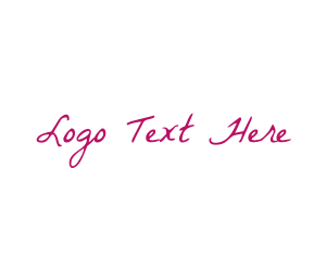 Signature - Feminine Script Handwritten logo design