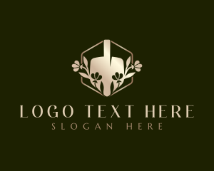 Dig - Floral Shovel Gardening logo design