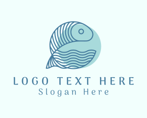 Ocean Park - Ocean Wave Fish logo design