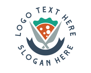Slice - Knife Pizza Pizzeria logo design
