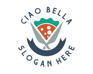 Italian - Knife Pizza Pizzeria logo design