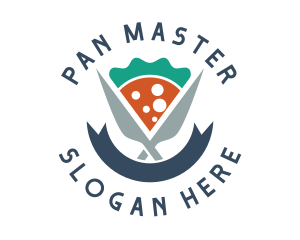 Pan - Knife Pizza Pizzeria logo design