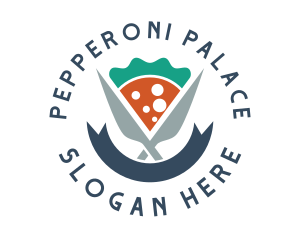 Pepperoni - Knife Pizza Pizzeria logo design