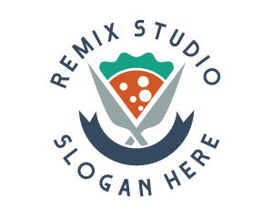 Knife Pizza Pizzeria logo design