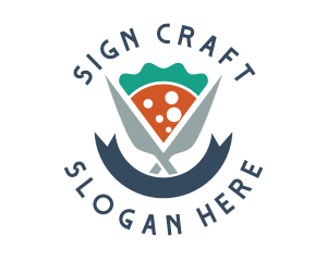 Knife Pizza Pizzeria logo design