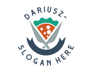 Fast Food - Knife Pizza Pizzeria logo design