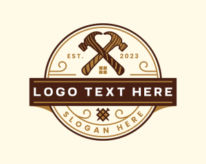 Tradesman - Hammer Wood Carpentry logo design