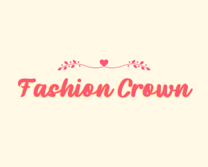 Feminine Fashion Heart logo design