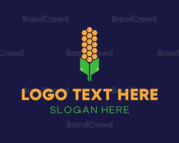 Honey Corn Crop Logo
