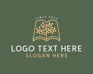 Emblem - Reading Book Tree logo design