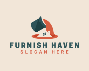 Furnish - House Paint Bucket logo design