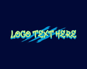 Teenager - Neon Ink Graffiti logo design