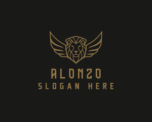 Lion Head Wings logo design