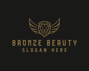 Bronze - Lion Head Wings logo design