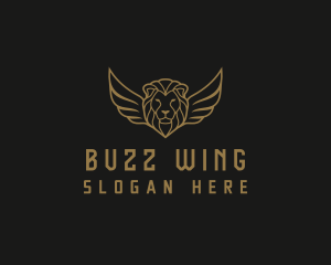 Lion Head Wings logo design