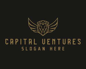 Capital - Lion Head Wings logo design