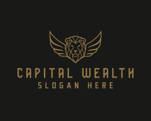 Capital - Lion Head Wings logo design