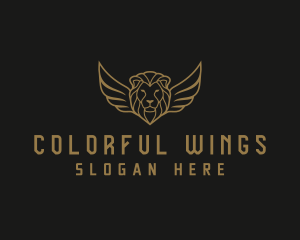 Lion Head Wings logo design