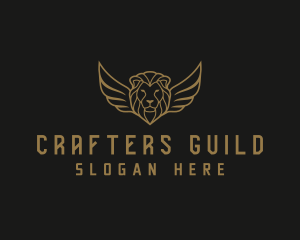 Guild - Lion Head Wings logo design
