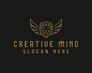 Lion Head Wings logo design