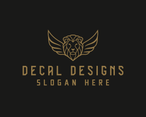 Lion Head Wings logo design