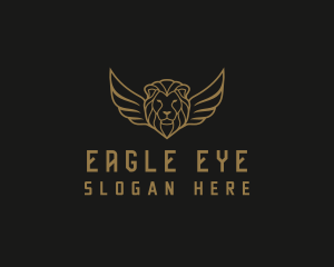 Lion Head Wings logo design