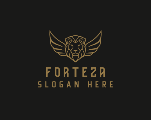 Lion Head Wings logo design