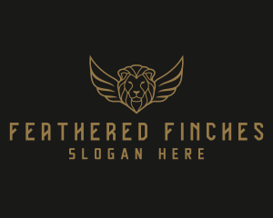 Lion Head Wings logo design