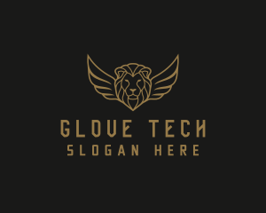 Lion Head Wings logo design