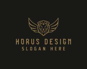 Lion Head Wings logo design