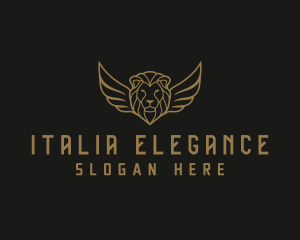 Lion Head Wings logo design