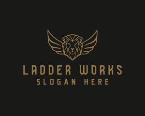 Lion Head Wings logo design