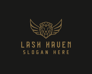 Lion Head Wings logo design