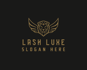 Lion Head Wings logo design