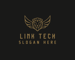 Lion Head Wings logo design