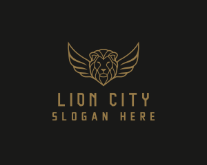 Lion Head Wings logo design