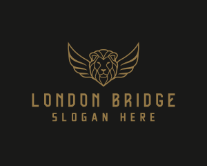 Lion Head Wings logo design