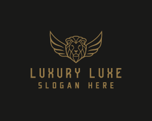 Lion Head Wings logo design