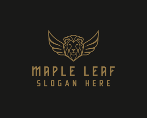 Lion Head Wings logo design