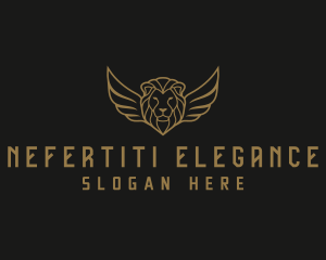 Lion Head Wings logo design