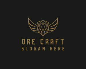 Lion Head Wings logo design