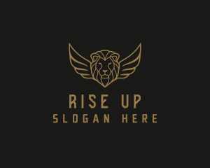 Lion Head Wings logo design