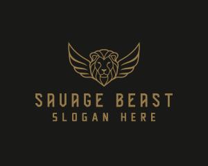 Lion Head Wings logo design