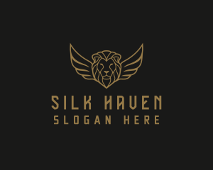 Lion Head Wings logo design